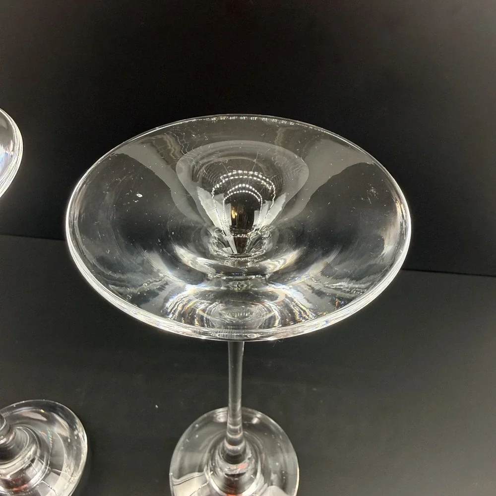 Kosta Boda Fanfare Crystal Candlesticks Pair Kjell Engman‎ Sweden